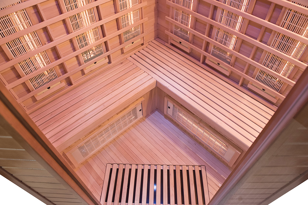 cabina per sauna infrarossi angolare