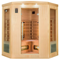 Sauna infrarossi al Quarzo angolare 4 posti Timo 150x150 cm, 8052675900705, 3.199 €