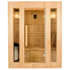Sauna 3 posti Finlandese in Abete Canadese Montana 153 x 110 CM, 8052675900606, 3.299 €