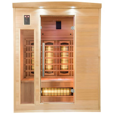 Sauna raggi infrarossi al Quarzo 3 posti Timo 153x110 cm, 8052675900699	, 2.999 €