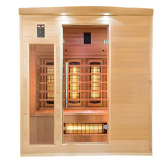 Sauna infrarossi Timo in legno di Abete 4 posti 175x135 cm