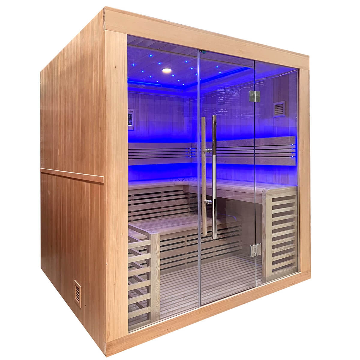 Sauna Finlandese per 6 Persone Utopia con Cromoterapia e Radio mp3, HL-UTA6PK, 67.450 €
