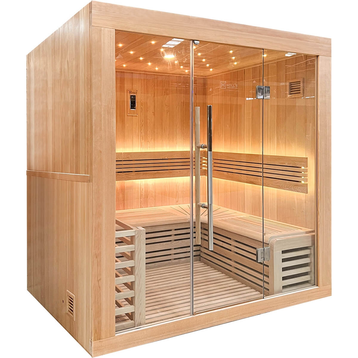 Sauna Finlandese per 4 Persone Utopia con Cromoterapia e Radio mp3, HL-UTA04PK, 6.450 €